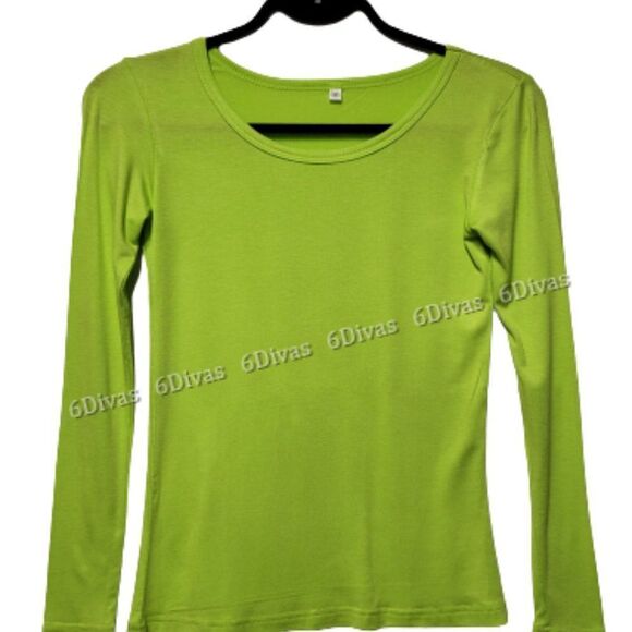 Green Long Sleeve Blouse Top Small or Petite Sizes - Picture 3 of 4